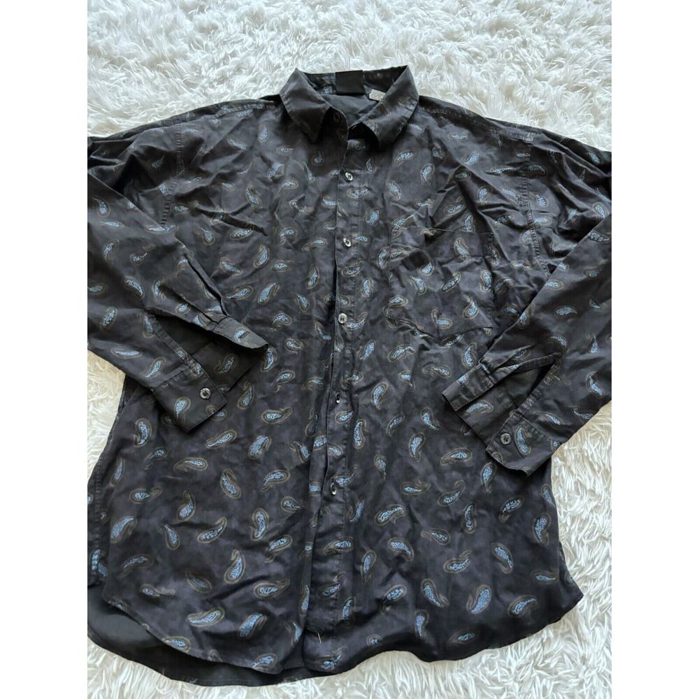 Permit Men’s Sz. L Fun Design Button Down Shirt. Funky, Retro Great Top
